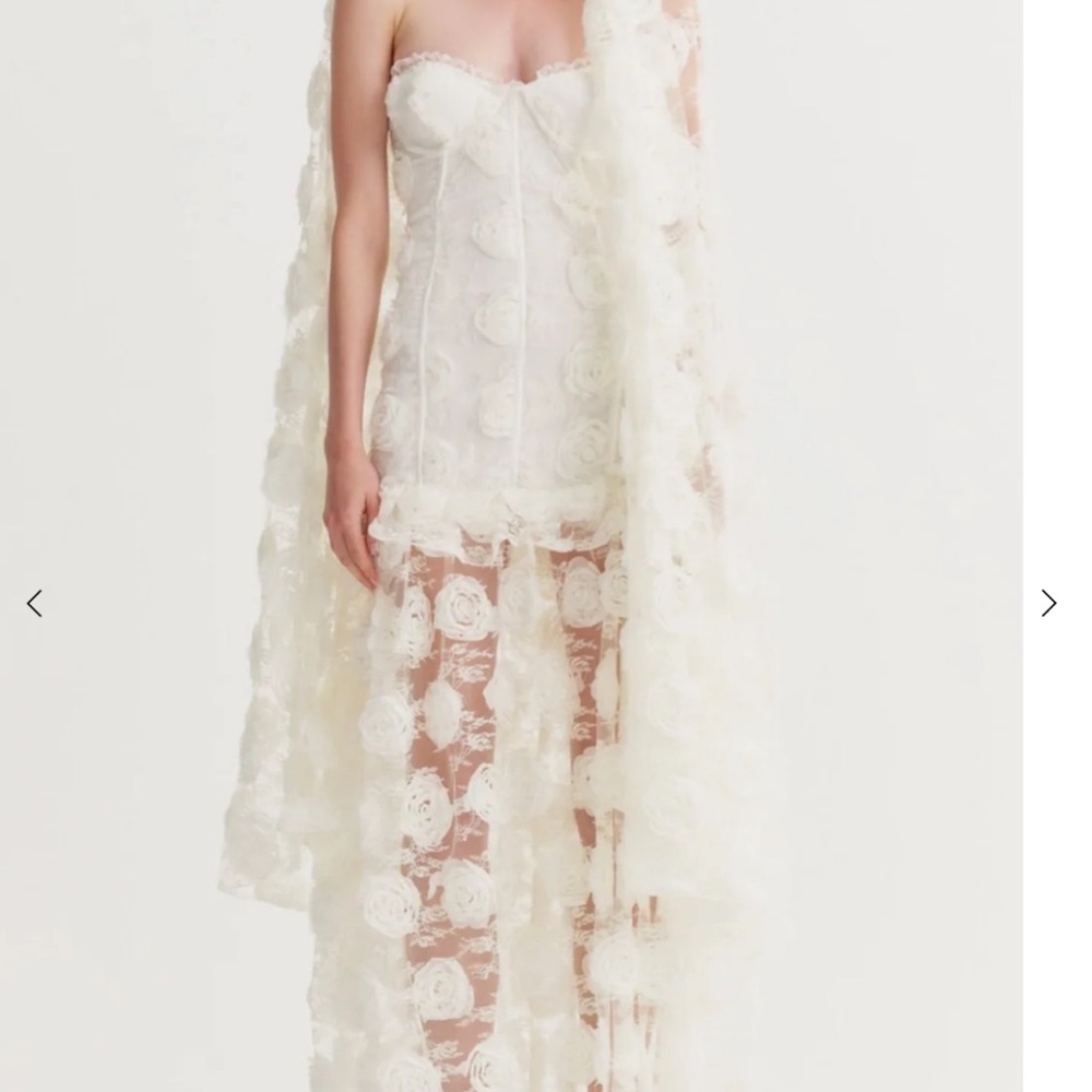 For Love And Lemons Strapless Cream Dress